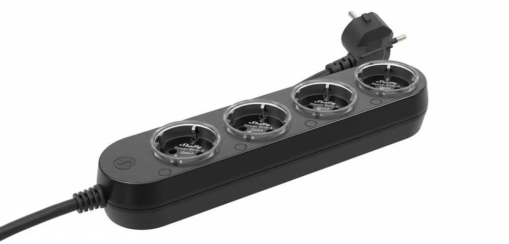 Shelly Group Išmanus maitinimo blokas Shelly Power Strip 4 Gen4, juodas