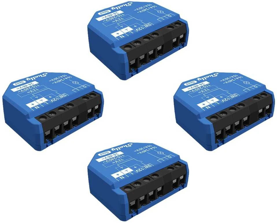 „Shelly 1 Gen3“ su „WiFi“ / „Bluetooth“ (4 vnt.)