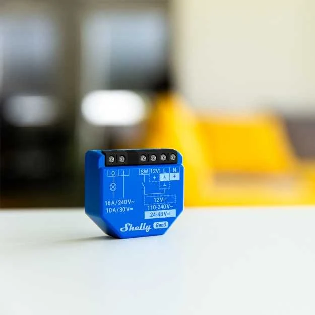 Shelly 1 Gen3 1 kanalo relė 16A (Wifi, Bluetooth)