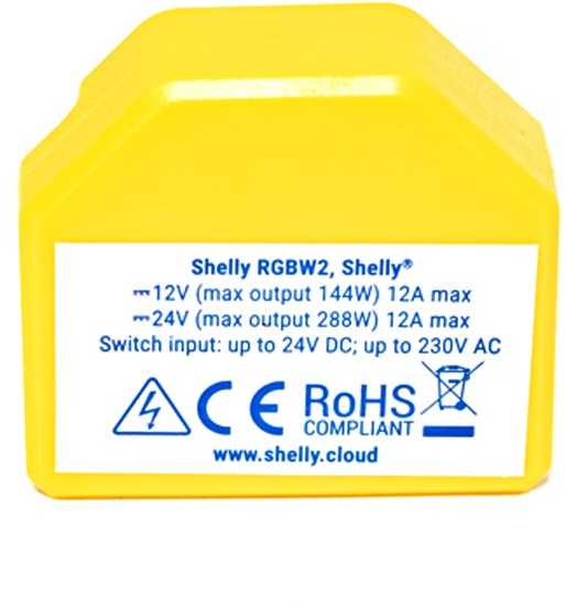Wi-Fi valdiklis LED juostelėms Shelly RGBW2 x2