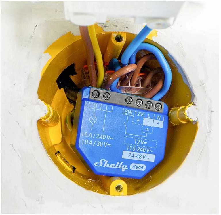 Shelly 1 Gen4 1 kanalo relė 16A (WiFi, Bluetooth, Zigbee, Matter)