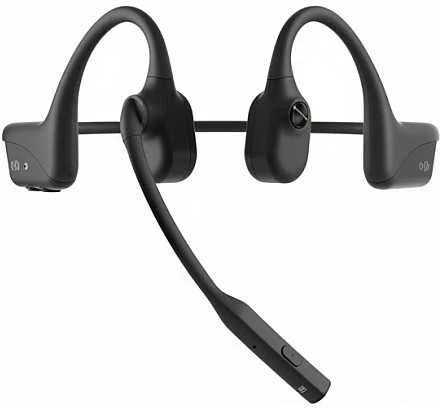 SHOKZ OpenComm2 UC 2025 atnaujintos belaidės Bluetooth kaulų laidumo vaizdo konferencijų ausinės su USB-C įkrovimo prievadu ir USB-C adapteriu | 16 val. pokalbių laiko, 29 m belaidžio ryšio atstumas, 1 val. įkrovimo laikas | Pridėtas triukšmą slopinantis mikrofono kotas ir dongle, juoda