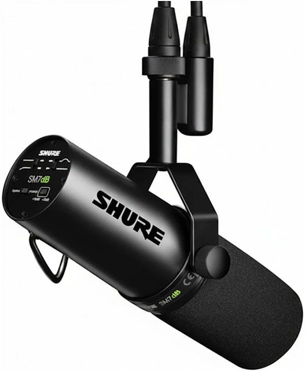 Shure | Dinaminis vokalinis mikrofonas su įmontuotu pirminiu stiprintuvu | SM7DB | Juodas