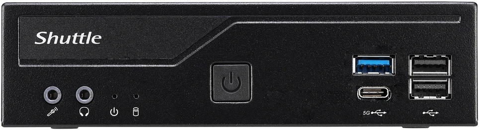 Shuttle XPС slim DH610V2 asmeninio kompiuterio / darbo stoties platforma 1,35L dydžio kompiuteris Juoda Intel H610 LGA 1700