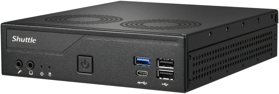 Shuttle XPС slim DH610V2 asmeninio kompiuterio / darbo stoties platforma 1,35L dydžio kompiuteris Juoda Intel H610 LGA 1700