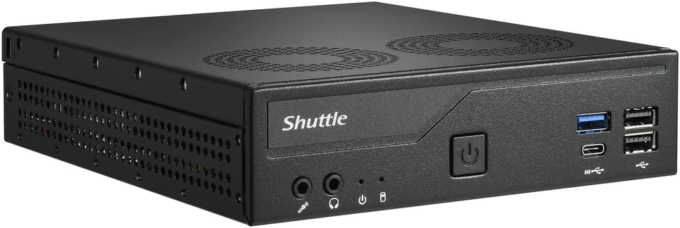 Shuttle XPС slim DH610V2 asmeninio kompiuterio / darbo stoties platforma 1,35L dydžio kompiuteris Juoda Intel H610 LGA 1700