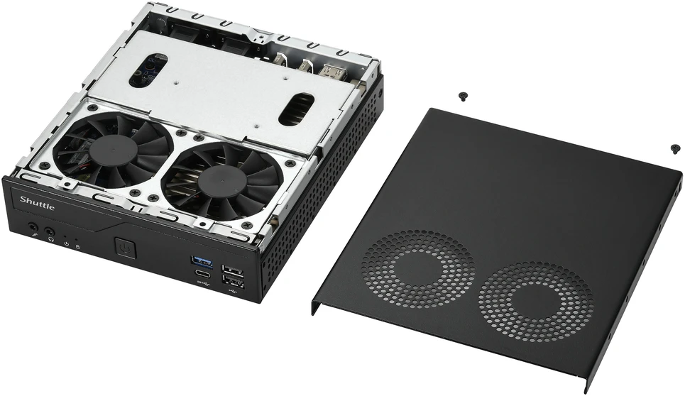 Shuttle XPС slim DH610V2 asmeninio kompiuterio / darbo stoties platforma 1,35L dydžio kompiuteris Juoda Intel H610 LGA 1700