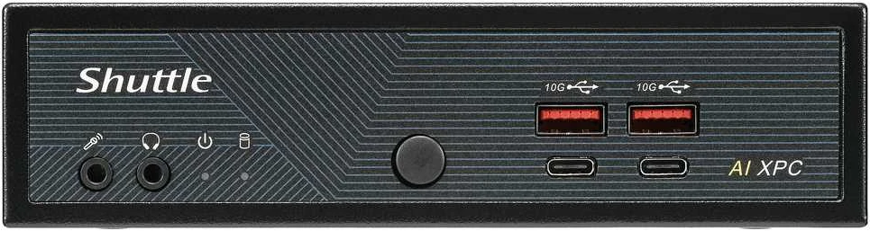 Shuttle XPC slim DN11H5, Barebone - juodas, be operacinės sistemos