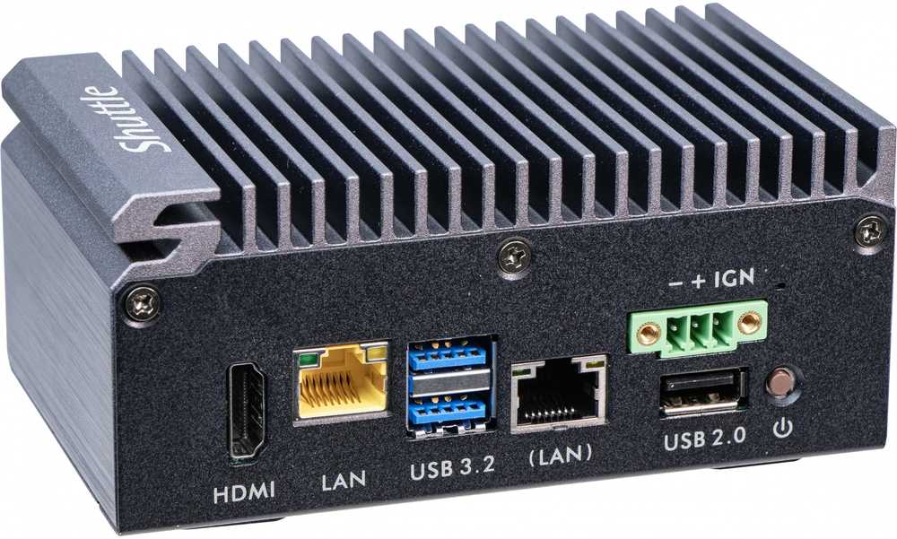 Shuttle EDGE PC SPCEL03 ATOMX6413E/GLN HDMI COM-PORT be maitinimo šaltinio