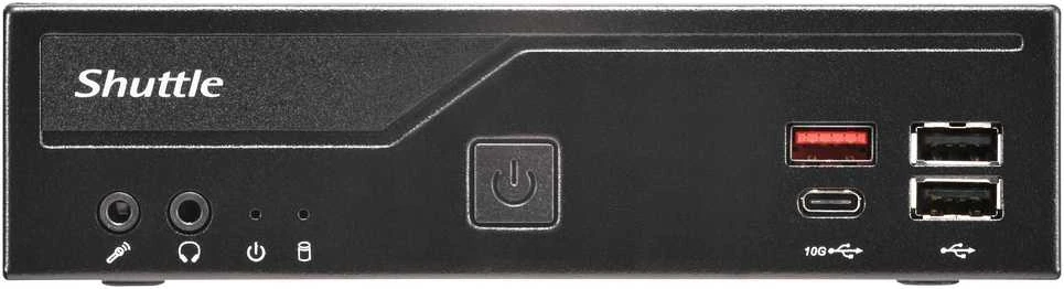 Shuttle XPC slim DH810 Barebone LGA1851 DDR5 USB4 3x Ekranas