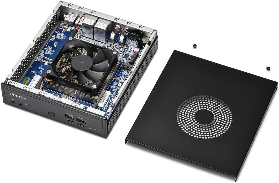 Komputer Shuttle Slim AI PC DN11H7 Wielkość PC 1.35L Juodas 155H Intel SoC
