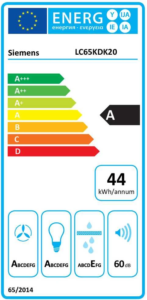 Siemens LC65KDK20 iQ100, gartraukis (baltas, 60 cm)