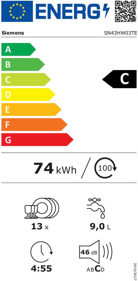 Indaplovė Siemens SN43HW03TE iQ300 työtason alle sijoitettava astianpesukone, 60 cm, valkoinen