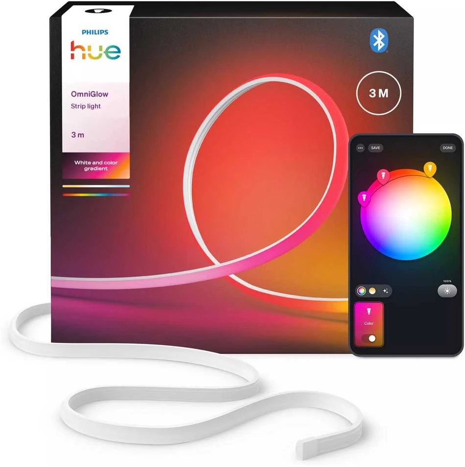 „Philips Hue OmniGlow“ šviesos juostelė, 3 m | 40 W | „Bluetooth“, „Zigbee“