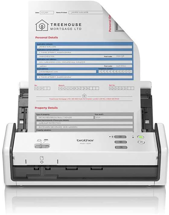 Skeneris Dokumentų skaitytuvas - Brother ADS-1300 Duplex Scanner 30ppm Juodas