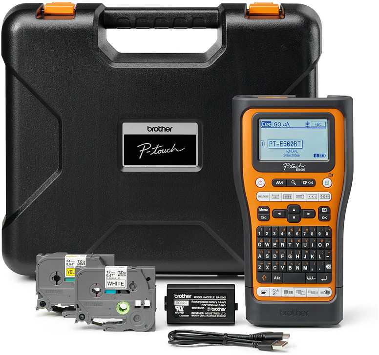 Etikečių spausdintuvas Brother P-touch E560BT Handheld Etykietownik su walizką