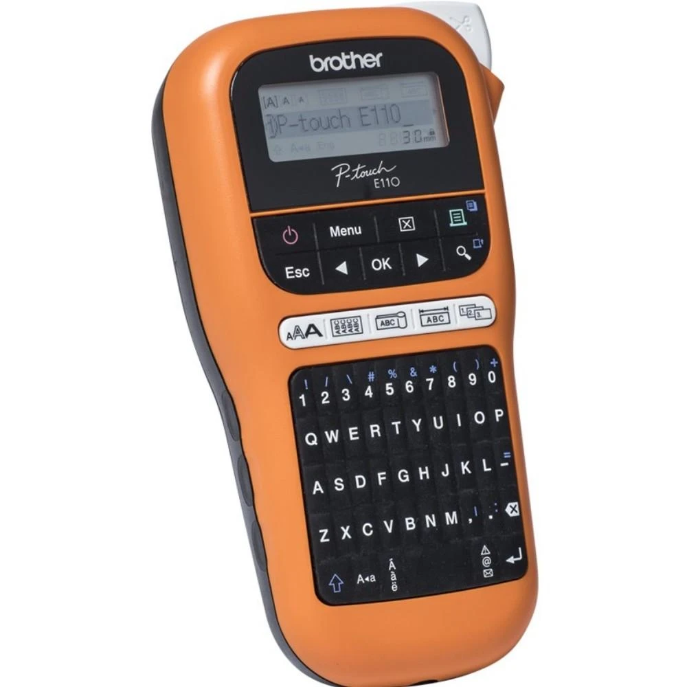 Spausdintuvas Brother PT-E110VP - QWERTY - TZe - Tiesioginis terminis - 180 x 180 DPI - 20 mm/sek - AAA