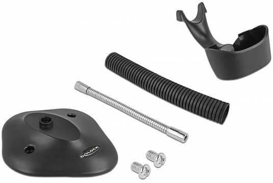 Delock Barcode Scanner Standfuß mit Halterung flexibel juodas