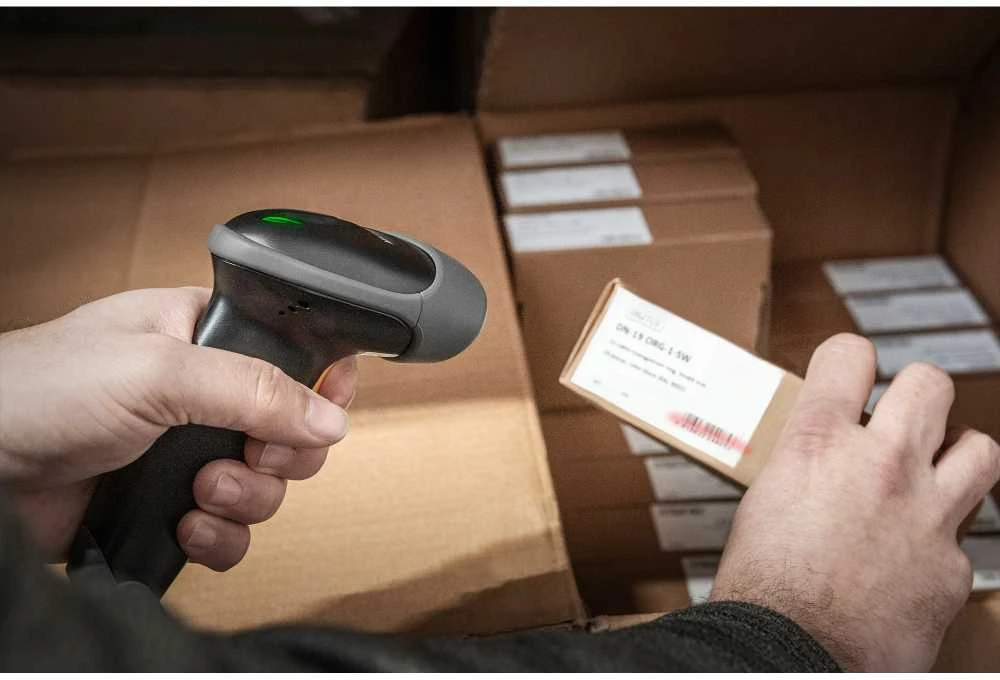 Assmann elektroninis DIGITUS 2D brūkšninių kodų skaitytuvas, dvikryptis 200 nuskaitymų/sek. 2 m USB-RJ45 kabelis su laikikliu