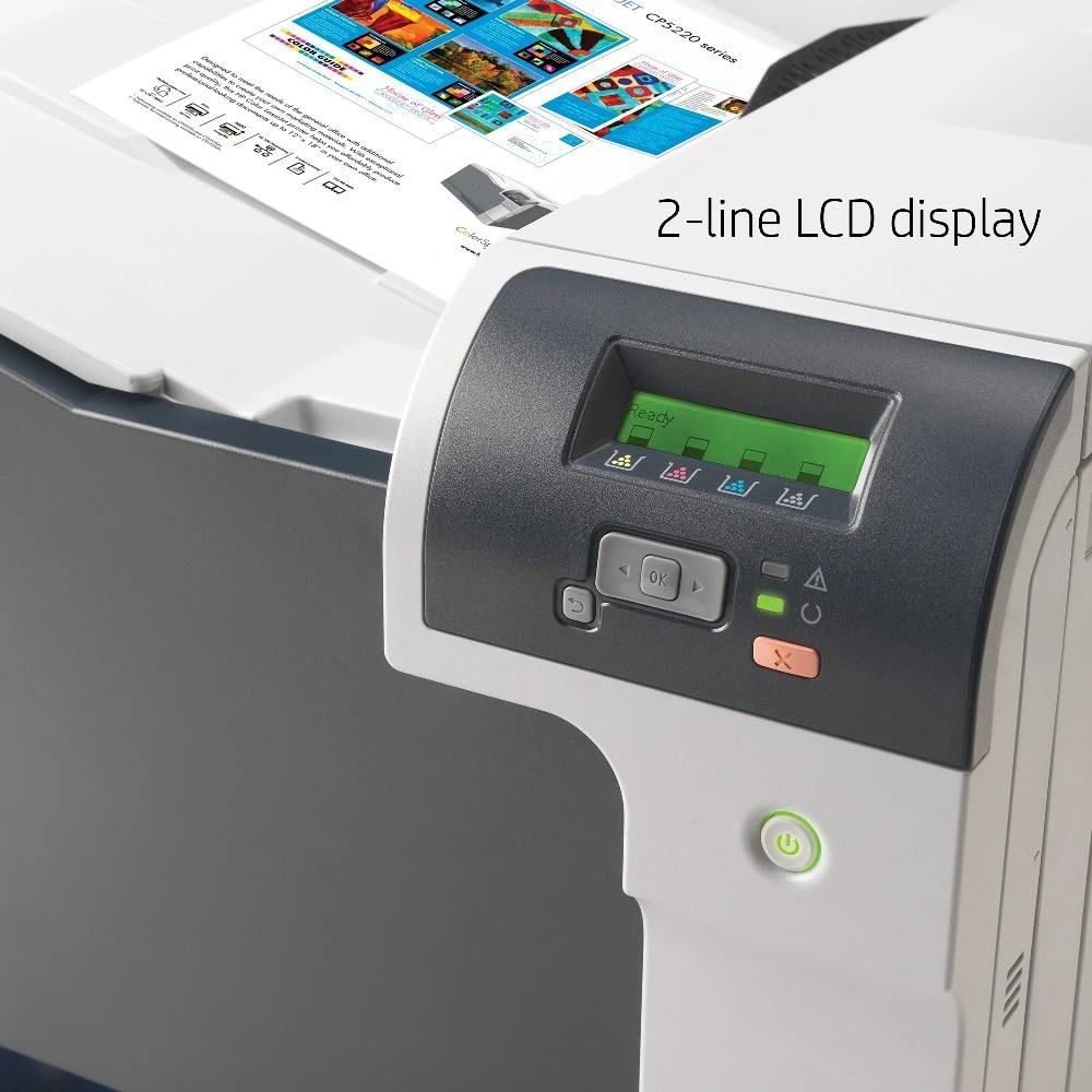 Hewlett Packard (HP) HP Color LaserJet CP5225dn Spausdintuvas - A3 Color lazerinis, Spausdinti, Auto-Duplex, LAN, 20ppm, 1500-5000 puslapių per mėn.