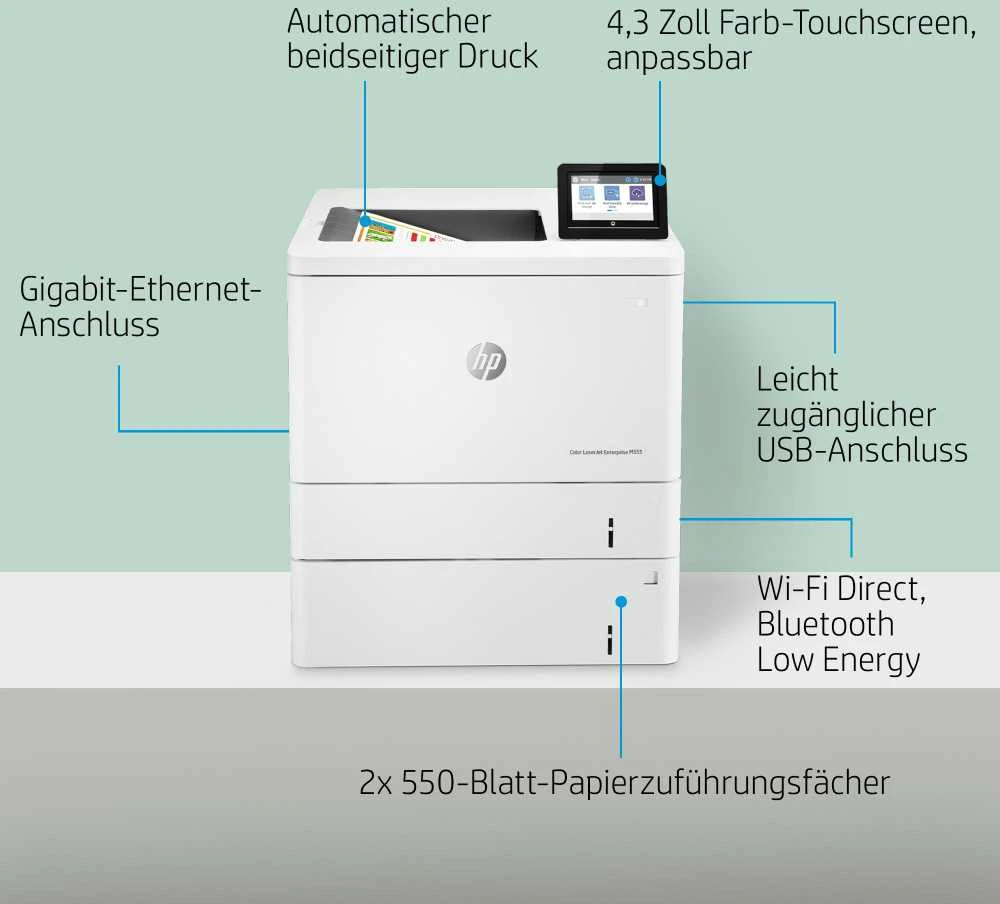 Hewlett Packard (HP) HP Color LaserJet Enterprise M555x Spausdintuvas spalvotas Duplex lazerinis A4 Legal (7ZU79AB19)