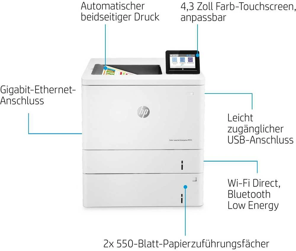 Hewlett Packard (HP) HP Color LaserJet Enterprise M555x Spausdintuvas spalvotas Duplex lazerinis A4 Legal (7ZU79AB19)