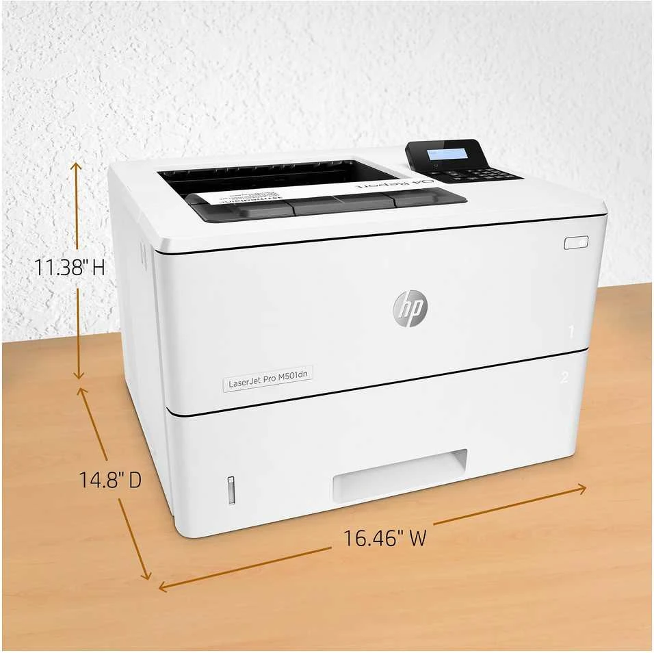 Hewlett Packard (HP) HP LaserJet Pro M501dn Spausdintuvas - A4 Mono lazerinis, Spausdinimas, Automatinis dokumentų tiektuvas, Auto-Duplex, LAN, 43ppm, 1500-6000 puslapių per mėnesį (pakeičia P3015dn)