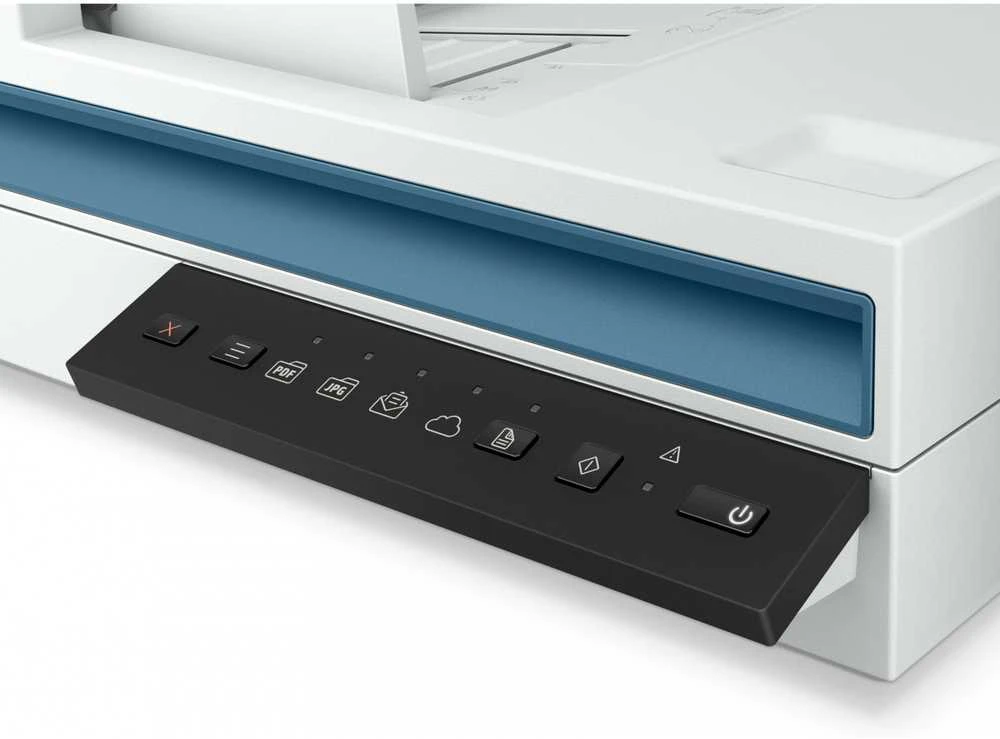 Skeneris Hewlett Packard (HP) „HP ScanJet Pro 3600 f1“ skaitytuvas – A4 spalvotas 600 dpi, plokščias nuskaitymas, automatinis dokumentų tiektuvas, automatinis dvipusis, OCR / nuskaitymas į tekstą, 30 ppm, 4000 puslapių per dieną