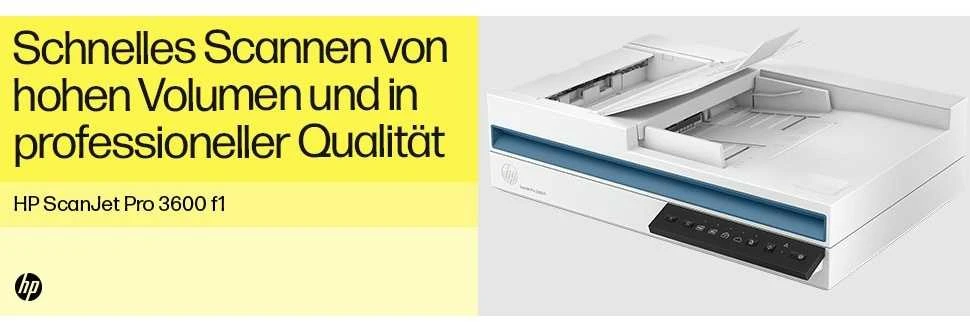 Skeneris Hewlett Packard (HP) „HP ScanJet Pro 3600 f1“ skaitytuvas – A4 spalvotas 600 dpi, plokščias nuskaitymas, automatinis dokumentų tiektuvas, automatinis dvipusis, OCR / nuskaitymas į tekstą, 30 ppm, 4000 puslapių per dieną