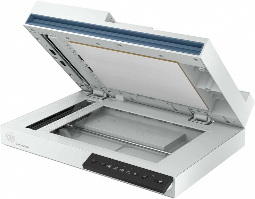 Skeneris Hewlett Packard (HP) „HP ScanJet Pro 3600 f1“ skaitytuvas – A4 spalvotas 600 dpi, plokščias nuskaitymas, automatinis dokumentų tiektuvas, automatinis dvipusis, OCR / nuskaitymas į tekstą, 30 ppm, 4000 puslapių per dieną
