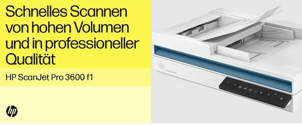Skeneris Hewlett Packard (HP) „HP ScanJet Pro 3600 f1“ skaitytuvas – A4 spalvotas 600 dpi, plokščias nuskaitymas, automatinis dokumentų tiektuvas, automatinis dvipusis, OCR / nuskaitymas į tekstą, 30 ppm, 4000 puslapių per dieną