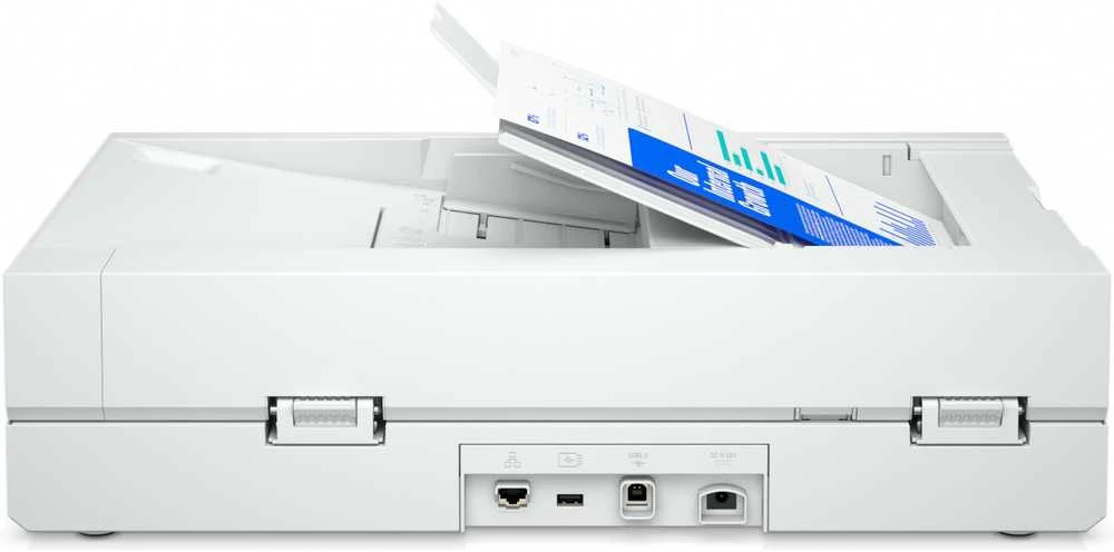 Skeneris Hewlett Packard (HP) „HP ScanJet Pro N4600 fnw1“ skaitytuvas – A4 spalvotas 600 dpi, plokščias nuskaitymas, automatinis dokumentų tiektuvas, automatinis dvipusis, OCR / nuskaitymas į tekstą, 40 ppm, 10 000 puslapių per dieną