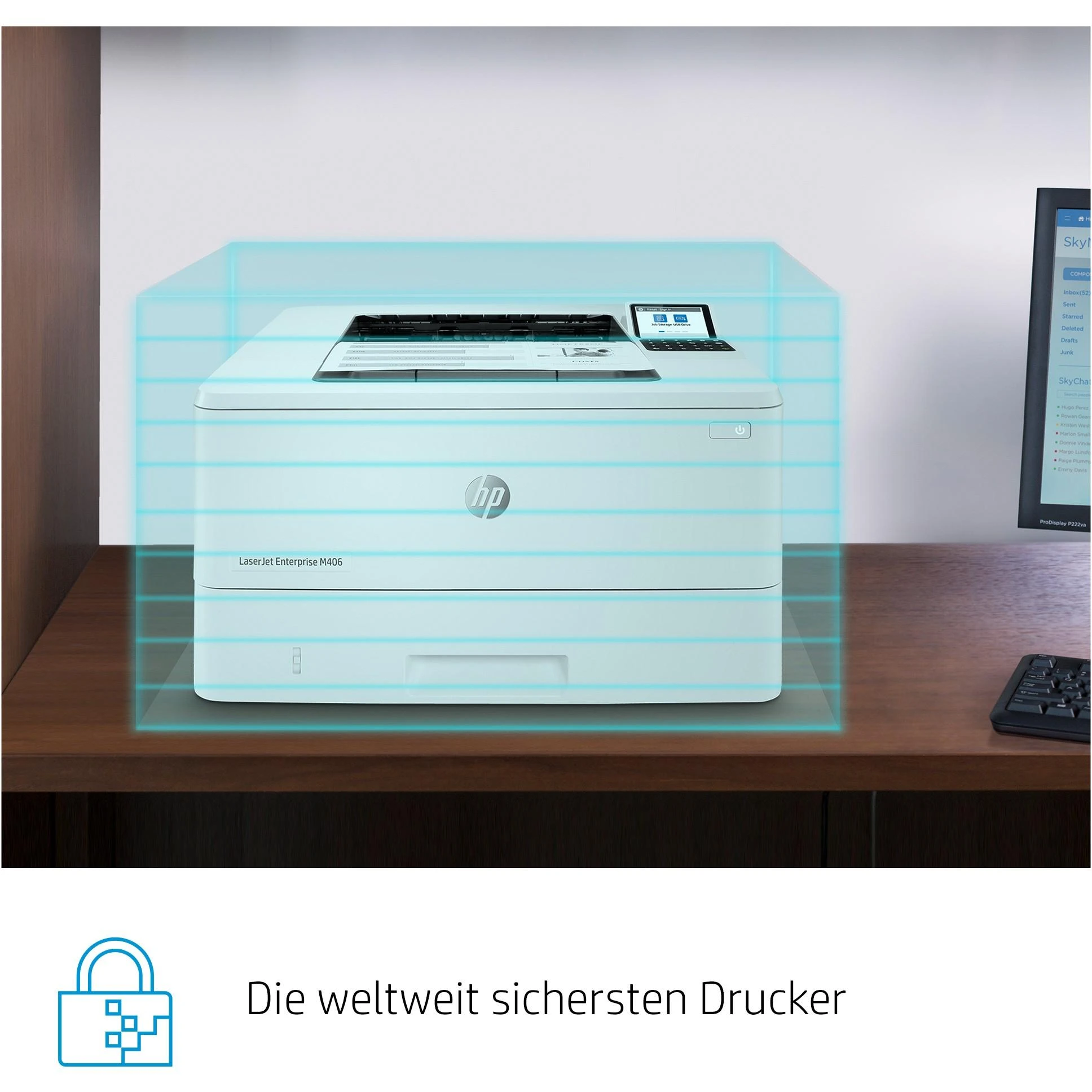 Hewlett Packard (HP) HP LaserJet Enterprise M406dn Spausdintuvas - A4 Mono lazerinis, Print, Auto-Duplex, LAN, 38ppm, 900-4800 pages per month
