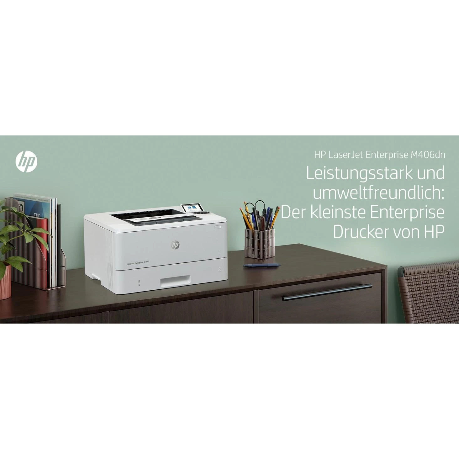 Hewlett Packard (HP) HP LaserJet Enterprise M406dn Spausdintuvas - A4 Mono lazerinis, Print, Auto-Duplex, LAN, 38ppm, 900-4800 pages per month