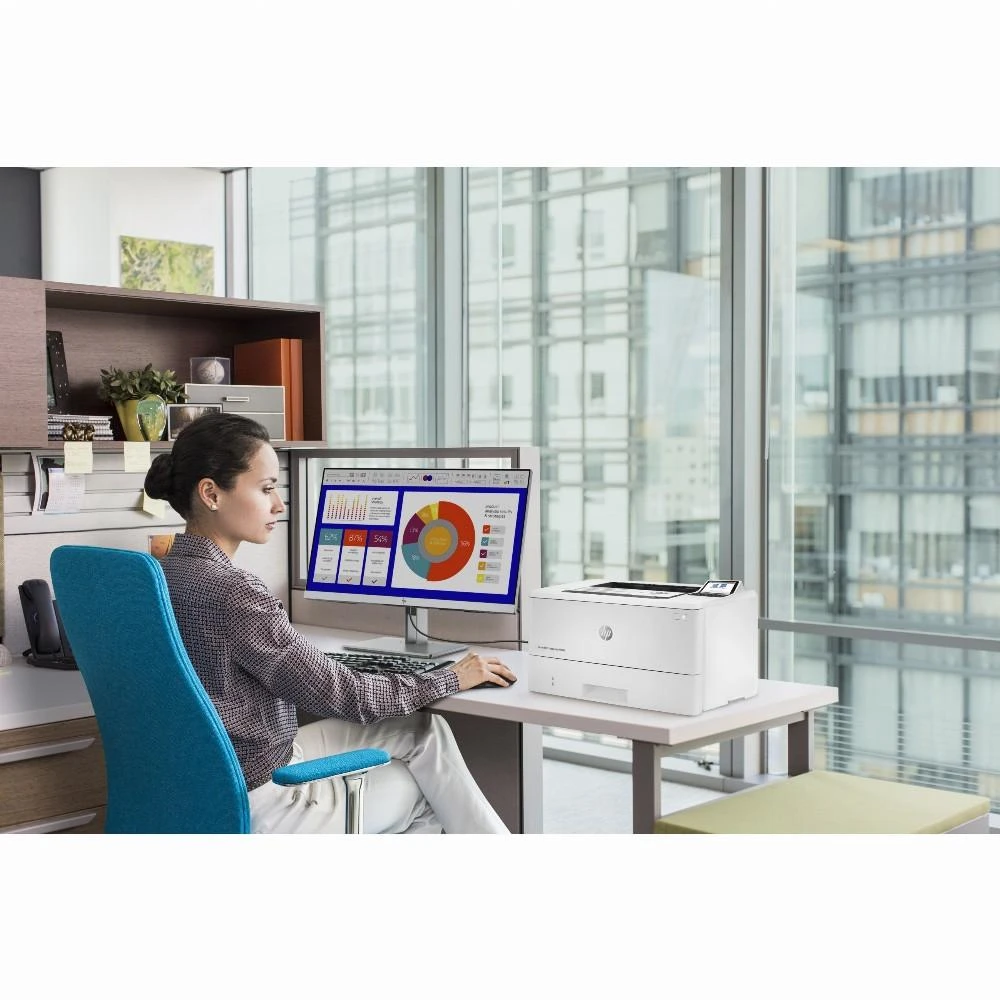 Hewlett Packard (HP) HP LaserJet Enterprise M406dn Spausdintuvas - A4 Mono lazerinis, Print, Auto-Duplex, LAN, 38ppm, 900-4800 pages per month