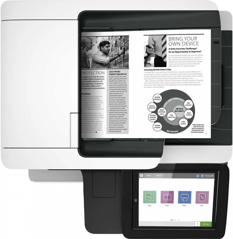 Hewlett Packard (HP) HP LaserJet Enterprise MFP M528dn AIO All-in-One Spausdintuvas - A4 Mono lazerinis, Spausdinimas/Kopijavimas/Dual-Side Scan/Faksas pasirinktinai, Automatinis dokumentų tiektuvas, Auto-Duplex, LAN, 43ppm, 2000-7500 pages per mėnesį (pakeičia M527dn)