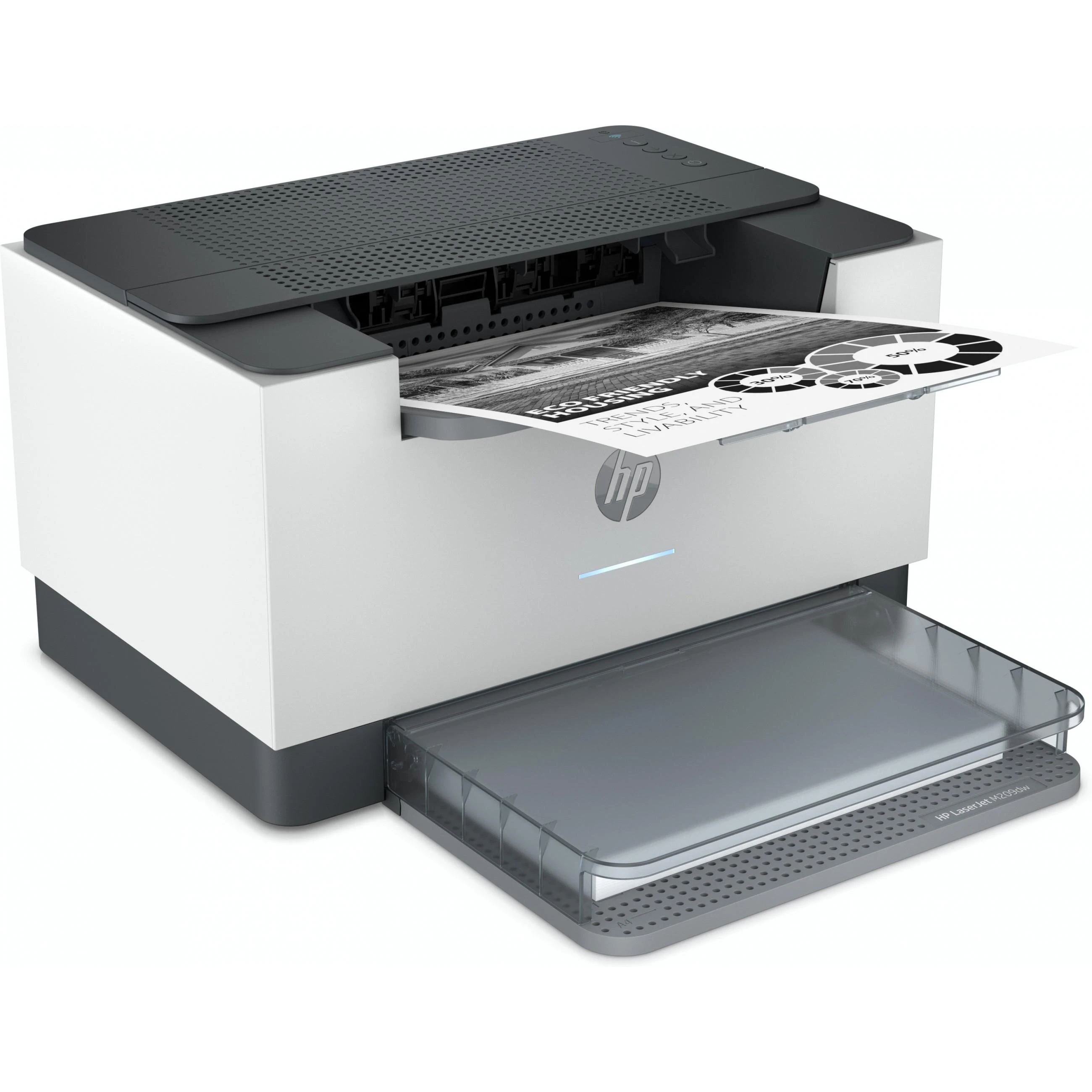 Hewlett Packard (HP) HP LaserJet Pro M209dw Spausdintuvas - A4 Mono lazerinis, Print, Auto-Duplex, LAN, WiFi, 29ppm, 200-2000 pages per month (replaces M102w, M209dwe)