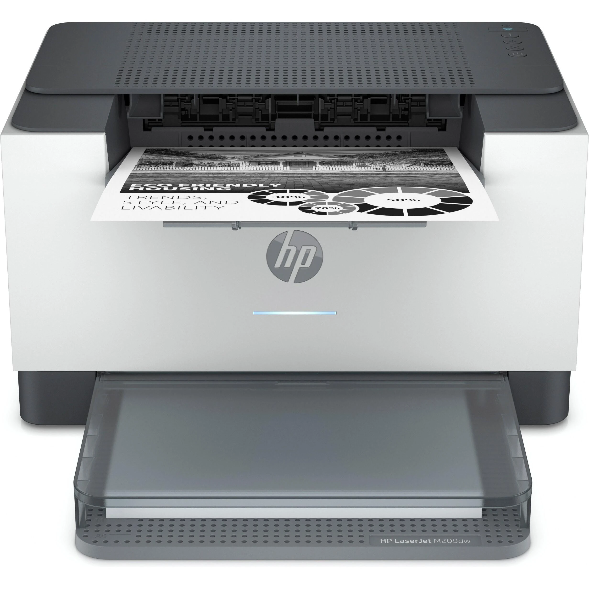 Hewlett Packard (HP) HP LaserJet Pro M209dw Spausdintuvas - A4 Mono lazerinis, Print, Auto-Duplex, LAN, WiFi, 29ppm, 200-2000 pages per month (replaces M102w, M209dwe)