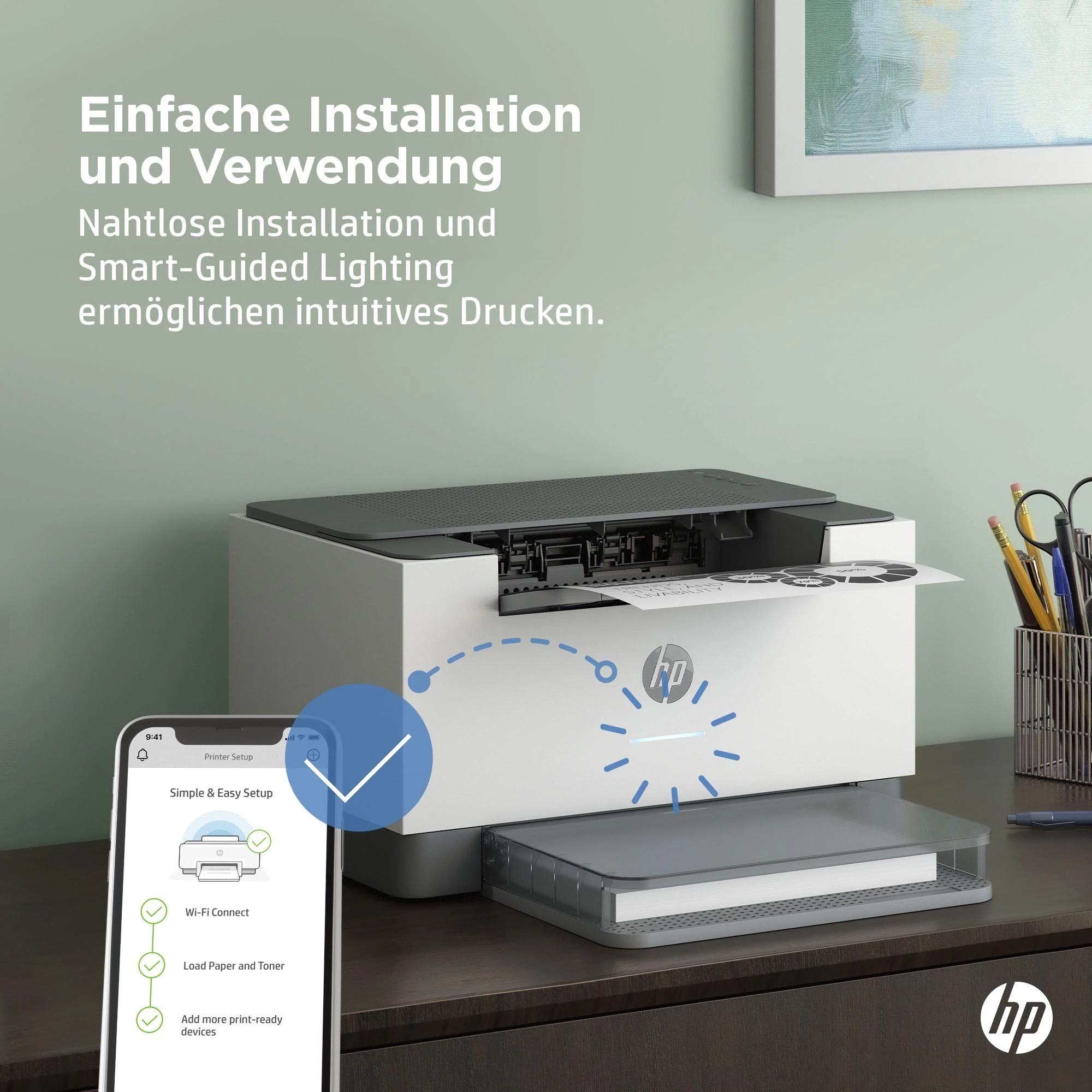 Hewlett Packard (HP) HP LaserJet Pro M209dw Spausdintuvas - A4 Mono lazerinis, Print, Auto-Duplex, LAN, WiFi, 29ppm, 200-2000 pages per month (replaces M102w, M209dwe)