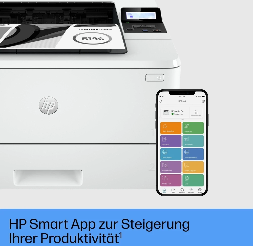 Hewlett Packard (HP) HP LaserJet Pro 4002dn Spausdintuvas - A4 Mono lazerinis, Spausdinti, Automatinis dokumentų tiektuvas, Auto-Duplex, LAN, 40ppm, 750-4000 puslapių per mėnesį (pakeičia M404dn)