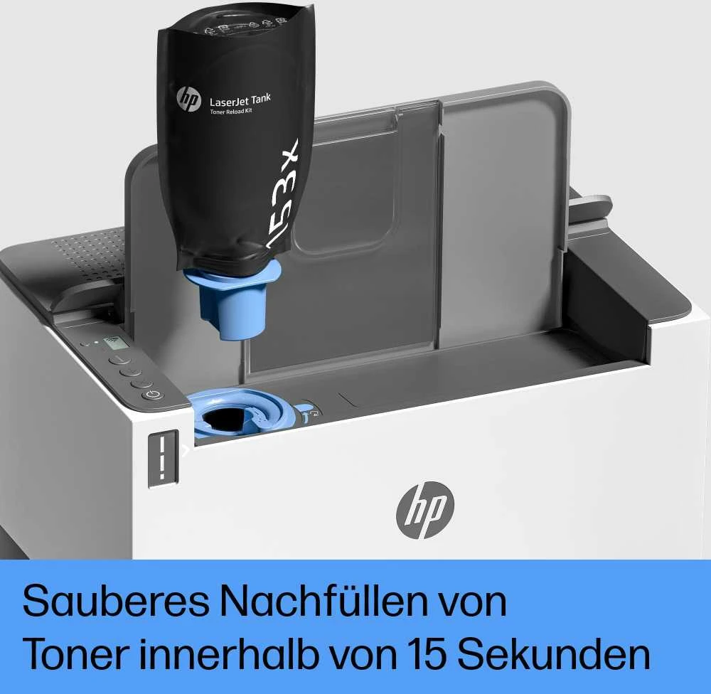 Hewlett Packard (HP) HP LaserJet Tank 1504w Spausdintuvas - A4 Mono lazerinis, Print, Wifi, 23ppm, 250-2500 pages per mėnesį (pakeičia Neverstop)