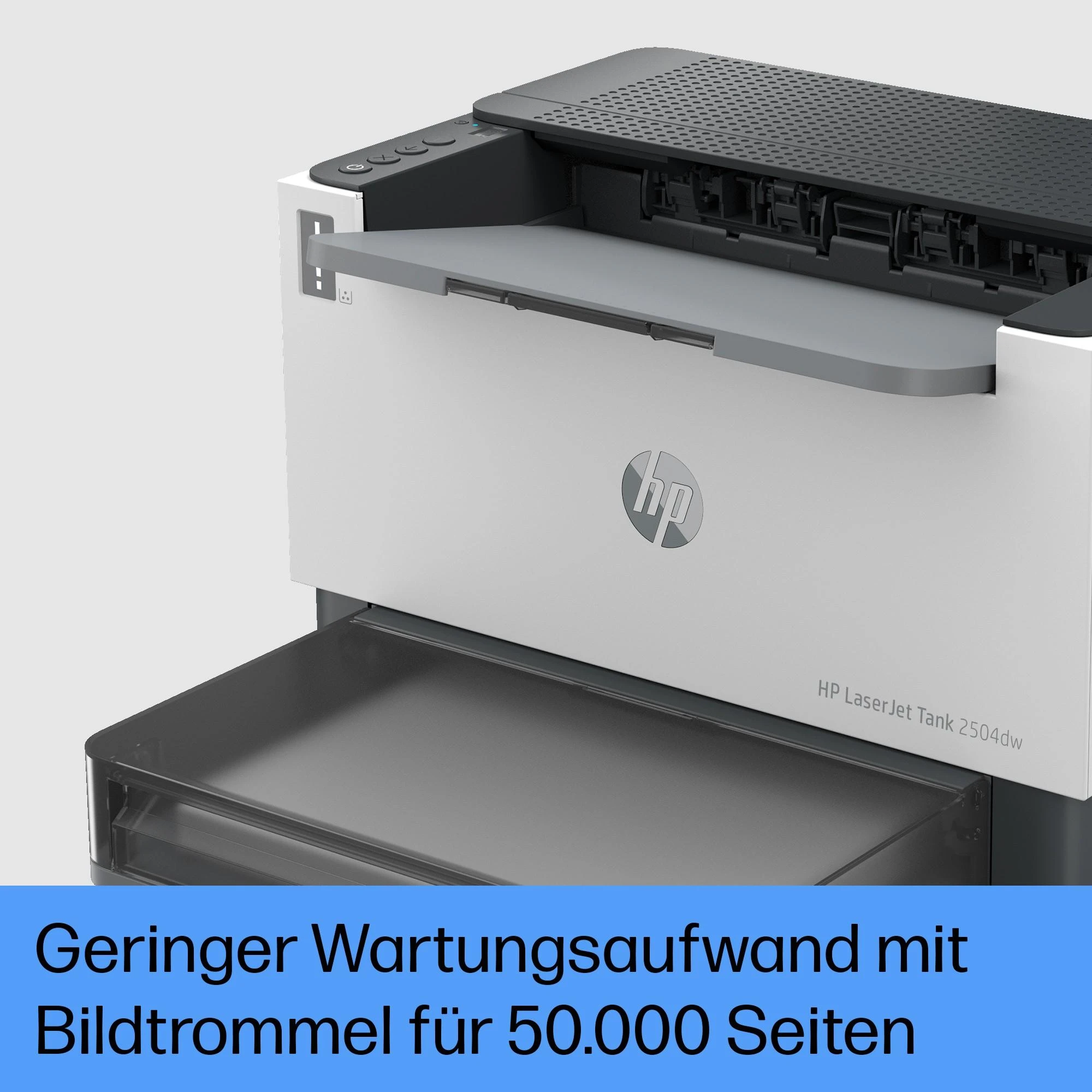 Hewlett Packard (HP) HP LaserJet Tank 2504dw Spausdintuvas - A4 Mono lazerinis, Print, Auto-Duplex, LAN, WiFi, 23ppm, 250-2500 pages per month (replaces Neverstop)
