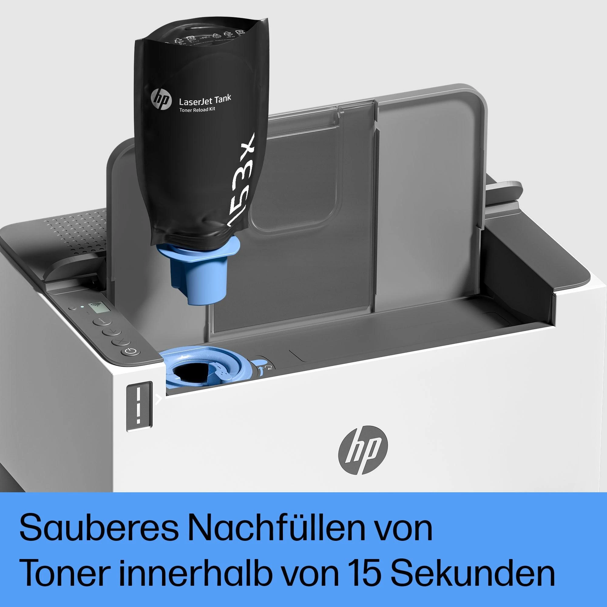 Hewlett Packard (HP) HP LaserJet Tank 2504dw Spausdintuvas - A4 Mono lazerinis, Print, Auto-Duplex, LAN, WiFi, 23ppm, 250-2500 pages per month (replaces Neverstop)