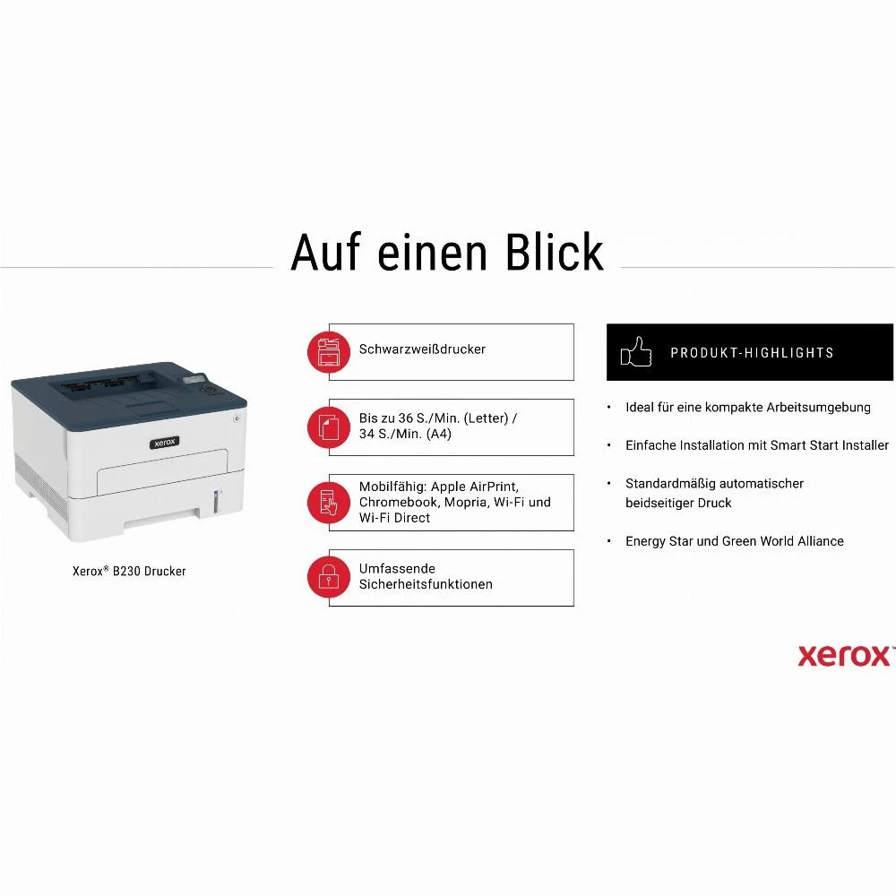 XEROX B230 nespalvotas spausdintuvas
