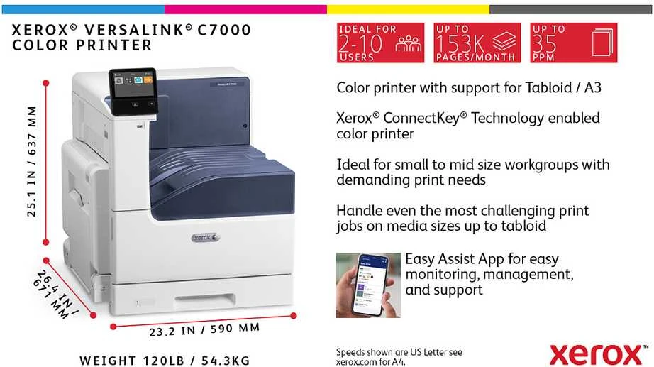 „Xerox Versalink“ lazerinis spausdintuvas (C7000V_DN)