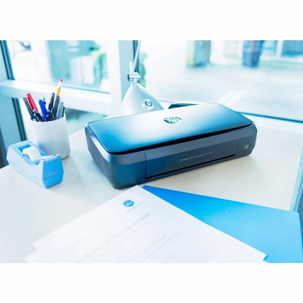 Hewlett Packard (HP) HP Officejet 200 Mobile Spausdintuvas spalvotas rašalinis A4 1200x1200 dpi 20 psl./min. nespalvotas 19 psl./min. spalvotas 50 lapų USB Wi-Fi