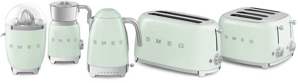 Smeg Citrusinių vaisių sulčiaspaudė CJF11PGEU, blizgi pastelinė žalia spalva