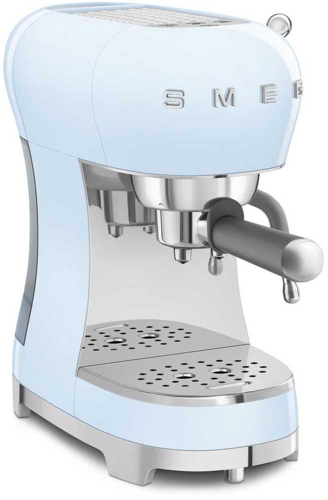 Kavos Aparatas - SMEG ECF02PBEU 15-Bar Pusiau automatinis Espresso Aparatas 1.1L Vandens Bakas Mėlynas
