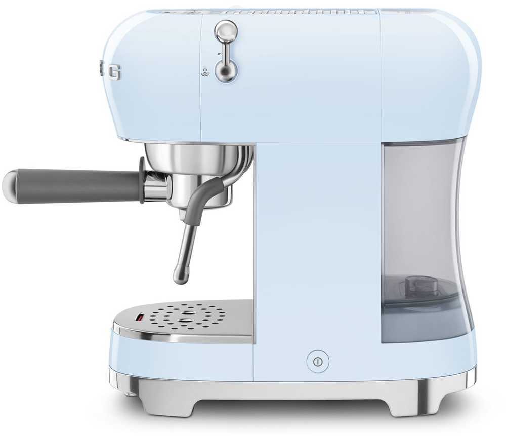Kavos Aparatas - SMEG ECF02PBEU 15-Bar Pusiau automatinis Espresso Aparatas 1.1L Vandens Bakas Mėlynas