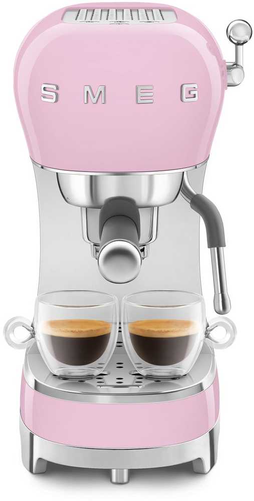 Kavos Aparatas - SMEG ECF02PKEU 15-Bar Pusiau automatinis Espresso Termoblokas 1.1L Rožinė